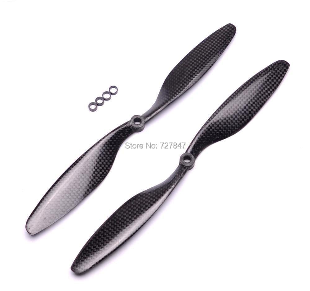 1045 1045R Real Carbon Fiber Propeller - 1/ 2 /4 Pair/Lot 10X4.5 prop CW/CCW for F450 S500 S550 RC Multi-Copter Quad 3 1045 1045R Real Carbon Fiber Propeller - 1/ 2 /4 Pair/Lot 10X4.5 prop CW/CCW for F450 S500 S550 RC Multi-Copter Quad - Image 3