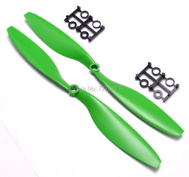 1045 Propellers - 2 pairs 10'' Blade Propeller RC 4-axis X-axis Aircraft UFO Airplane quadcopter Green 4 1045 Propellers - 2 pairs 10'' Blade Propeller RC 4-axis X-axis Aircraft UFO Airplane quadcopter Green - Image 4