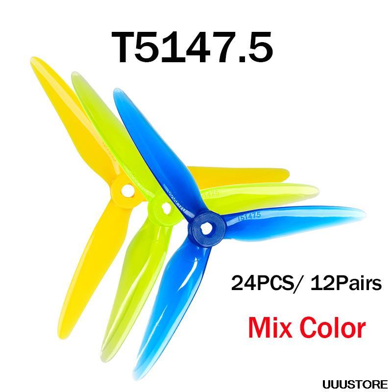 12Pairs /24PCS DALPROP SpitFire T5147.5 5147 No Pop Wash POPO FPV Propeller CW CCW For RC FPV Racing Drone 3 12Pairs /24PCS DALPROP SpitFire T5147.5 5147 No Pop Wash POPO FPV Propeller CW CCW For RC FPV Racing Drone - Image 3