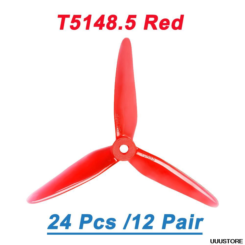 24pcs/12 pairs DALPROP SpitFire T5148.5 5148 3 blade 7mm Propeller Dynamic Balance Props CW CCW Born for RC FPV Racing Drone 8 24pcs/12 pairs DALPROP SpitFire T5148.5 5148 3 blade 7mm Propeller Dynamic Balance Props CW CCW Born for RC FPV Racing Drone - Image 8
