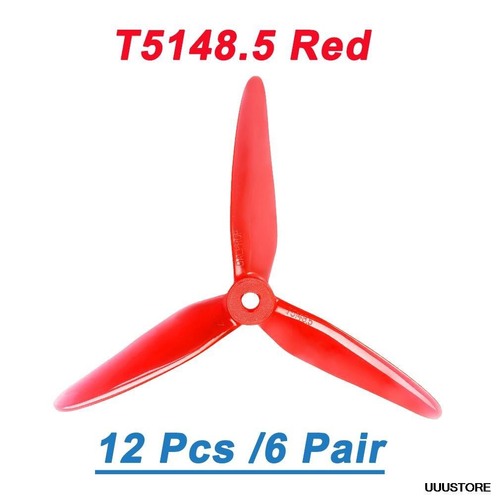24pcs/12 pairs DALPROP SpitFire T5148.5 5148 3 blade 7mm Propeller Dynamic Balance Props CW CCW Born for RC FPV Racing Drone 2 24pcs/12 pairs DALPROP SpitFire T5148.5 5148 3 blade 7mm Propeller Dynamic Balance Props CW CCW Born for RC FPV Racing Drone - Image 2