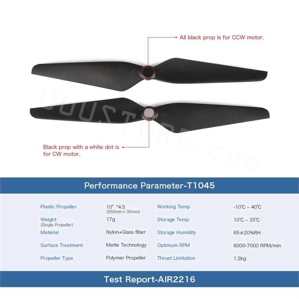 1/2PCS T-MOTOR T1045 II Version (CW+CCW) Propeller Prop fit for AIR GEAR 450 SOLO AIR 2216 KV880 motor 4 1/2PCS T-MOTOR T1045 II Version (CW+CCW) Propeller Prop fit for AIR GEAR 450 SOLO AIR 2216 KV880 motor - صورة 1/2PCS T-MOTOR T1045 II Version (CW+CCW) Propeller Prop fit for AIR GEAR 450 SOLO AIR 2216 KV880 motor - صورة 4
