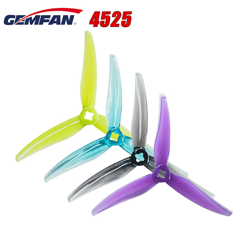 12Pairs Gemfan Hurricane 4525 3-Blade 3 Hole PC FPV Propeller - 4.5X2.5X3 for 2004 brushless motor RC FPV Racing 4inch Drone 2 12Pairs Gemfan Hurricane 4525 3-Blade 3 Hole PC FPV Propeller - 4.5X2.5X3 for 2004 brushless motor RC FPV Racing 4inch Drone - Image 2