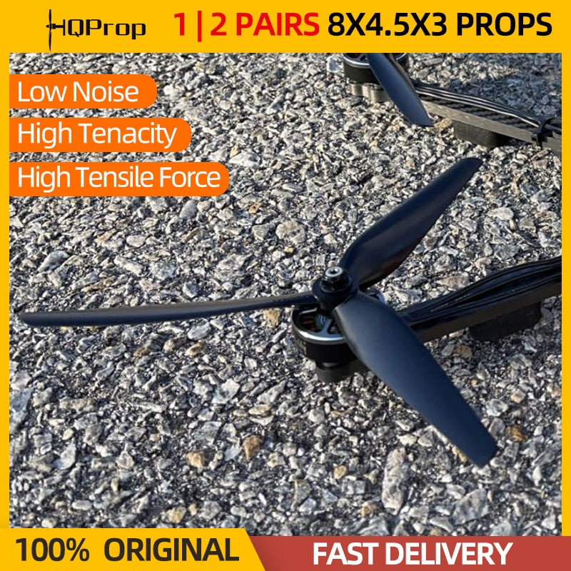 1/2Pairs HQPROP 8X4.5X3 Propeller - 8045 3-Blade CW/CCW Nylon Props For RC FPV Multirotor Drone Quadcopter Airplane Cinelifter 3 1/2Pairs HQPROP 8X4.5X3 Propeller - 8045 3-Blade CW/CCW Nylon Props For RC FPV Multirotor Drone Quadcopter Airplane Cinelifter - Image 3