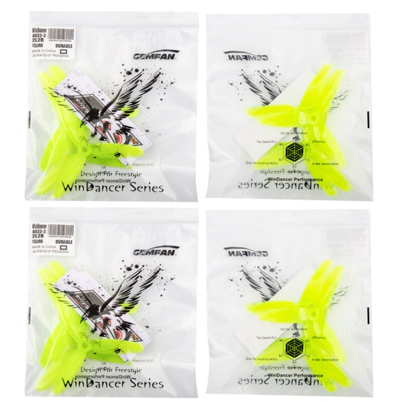 8/12Pairs Gemfan WinDancer 4032-Blade Propeller - PC 4inch CW/CCW FPV Props For RC FPV 4" Racing Drone Quadcopter Original 13 8/12Pairs Gemfan WinDancer 4032-Blade Propeller - PC 4inch CW/CCW FPV Props For RC FPV 4" Racing Drone Quadcopter Original - Image 13