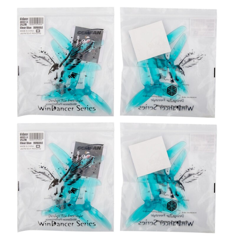 8/12Pairs Gemfan WinDancer 4032-Blade Propeller - PC 4inch CW/CCW FPV Props For RC FPV 4" Racing Drone Quadcopter Original 12 8/12Pairs Gemfan WinDancer 4032-Blade Propeller - PC 4inch CW/CCW FPV Props For RC FPV 4" Racing Drone Quadcopter Original - Image 12
