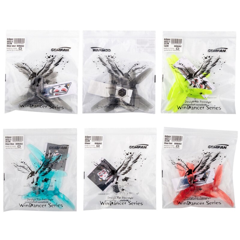 8/12Pairs Gemfan WinDancer 4032-Blade Propeller - PC 4inch CW/CCW FPV Props For RC FPV 4" Racing Drone Quadcopter Original 7 8/12Pairs Gemfan WinDancer 4032-Blade Propeller - PC 4inch CW/CCW FPV Props For RC FPV 4" Racing Drone Quadcopter Original - Image 7