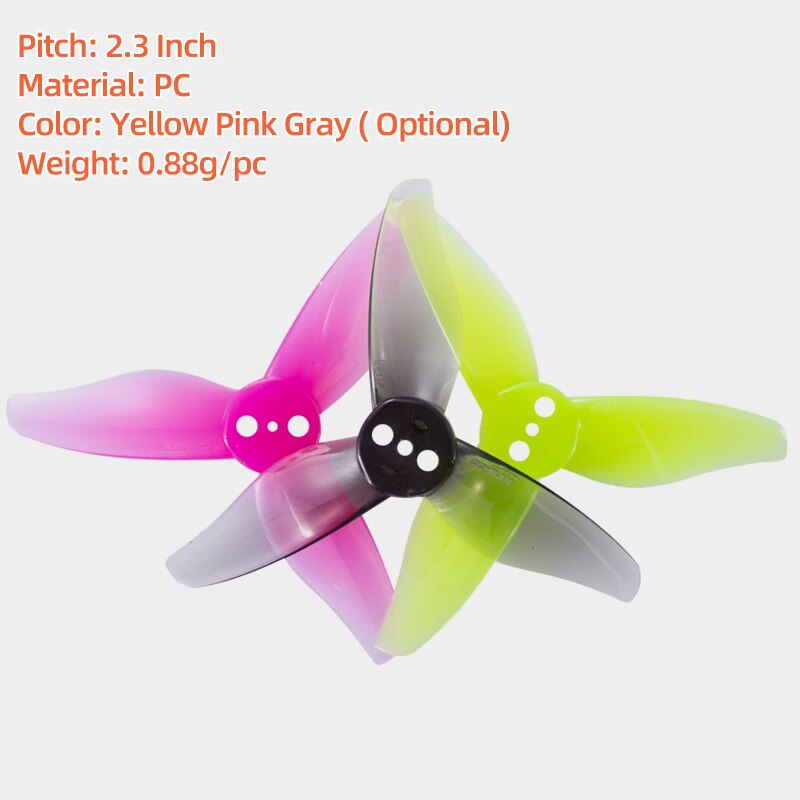 8/12/16Pairs GEMFAN 2023 2x2.3 3-Blade Propeller - 1.5mm PC Props For RC FPV 1105-1108 Brushless Motor Toothpick Drone Quadcopter 17 8/12/16Pairs GEMFAN 2023 2x2.3 3-Blade Propeller - 1.5mm PC Props For RC FPV 1105-1108 Brushless Motor Toothpick Drone Quadcopter - Image 17