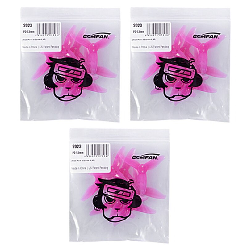 8/12/16Pairs GEMFAN 2023 2x2.3 3-Blade Propeller - 1.5mm PC Props For RC FPV 1105-1108 Brushless Motor Toothpick Drone Quadcopter 12 8/12/16Pairs GEMFAN 2023 2x2.3 3-Blade Propeller - 1.5mm PC Props For RC FPV 1105-1108 Brushless Motor Toothpick Drone Quadcopter - Image 12