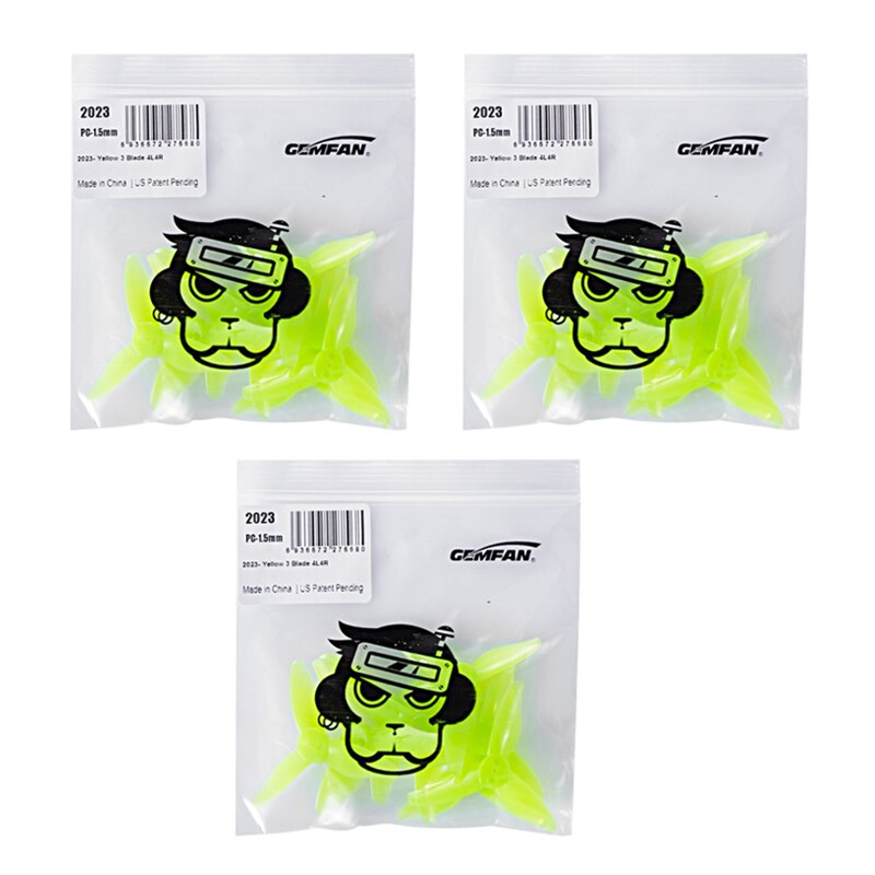 8/12/16Pairs GEMFAN 2023 2x2.3 3-Blade Propeller - 1.5mm PC Props For RC FPV 1105-1108 Brushless Motor Toothpick Drone Quadcopter 4 8/12/16Pairs GEMFAN 2023 2x2.3 3-Blade Propeller - 1.5mm PC Props For RC FPV 1105-1108 Brushless Motor Toothpick Drone Quadcopter - Image 4