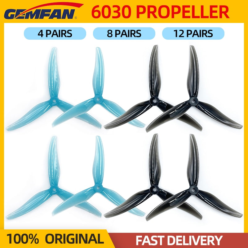 4/8/12 Pairs Gemfan Freestyle 6030 Propeller - 6inch 3 Blade Tri-blade Props CW CCW 2207-2306 Brushless Motor FPV Drone Quadcopter 2 4/8/12 Pairs Gemfan Freestyle 6030 Propeller - 6inch 3 Blade Tri-blade Props CW CCW 2207-2306 Brushless Motor FPV Drone Quadcopter - Image 2