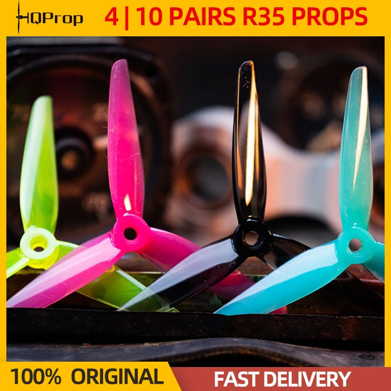 4/10Pairs HQProp R35 Racing35 Propeller - CW/CCW 5.1inch 3-blade PC Props For RC FPV Freestyle Racing Drone Quadcopter Parts 3 4/10Pairs HQProp R35 Racing35 Propeller - CW/CCW 5.1inch 3-blade PC Props For RC FPV Freestyle Racing Drone Quadcopter Parts — изображение 3