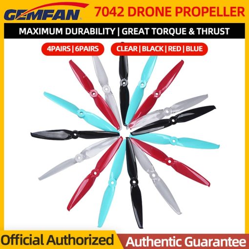 4/6 Pairs Gemfan Flash 7042 Propeller - 7X4.2 7inch PC 2-blade Props For RC FPV Freestyle Racing Drone Quadcopter Long Range 3 4/6 Pairs Gemfan Flash 7042 Propeller - 7X4.2 7inch PC 2-blade Props For RC FPV Freestyle Racing Drone Quadcopter Long Range — изображение 3