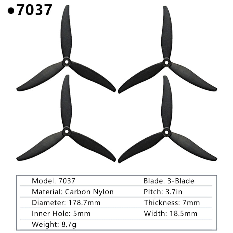 2PAIRS GEMFAN Drone Propeller Cinelifter 3 Blade Props - CW/CCW 7035 7037 8040 8060 9045 1050 Efficient 3-Blades For RC FPV Drone 3 2PAIRS GEMFAN Drone Propeller Cinelifter 3 Blade Props - CW/CCW 7035 7037 8040 8060 9045 1050 Efficient 3-Blades For RC FPV Drone — изображение 3