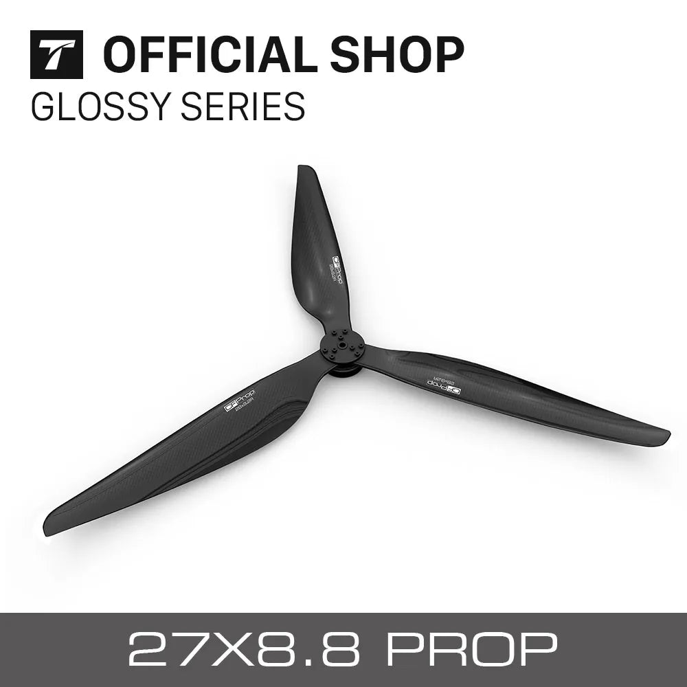 T-Motor G27*8.8"inch 3 Blades Prop - Carbon Fiber Propellers by pairs CW+CCW with self-locking adapterfor multicopter 2 T-Motor G27*8.8"inch 3 Blades Prop - Carbon Fiber Propellers by pairs CW+CCW with self-locking adapterfor multicopter - Image 2