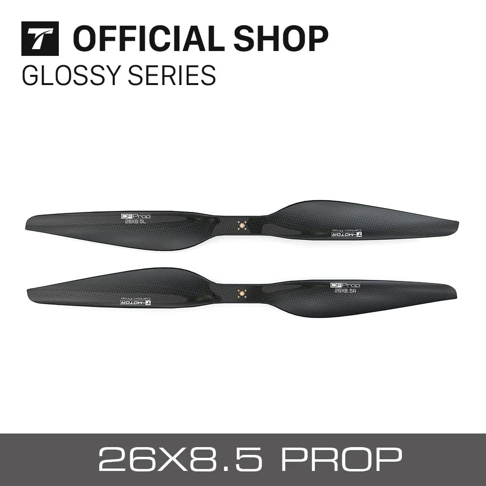 T-Motor profession CF prop G26*8.5 Prop - 2PCS/PAIR Carbon Fiber Propellers for multicopter UAV CW CCW Brushless motors 2 T-Motor profession CF prop G26*8.5 Prop - 2PCS/PAIR Carbon Fiber Propellers for multicopter UAV CW CCW Brushless motors - Image 2
