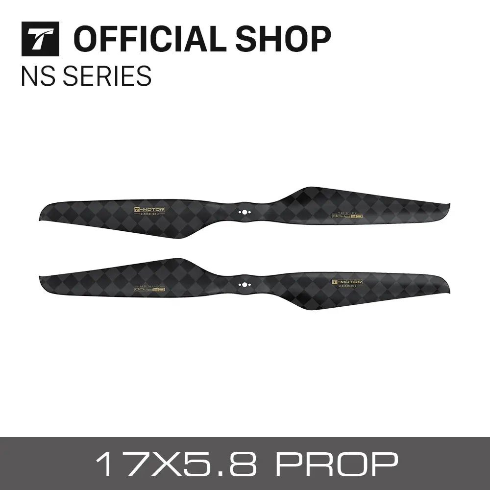 T-motor NS Series NS17x5.8 Propeller Pair (2Pcs) - Multirotor Carbon Fiber 3rd Gen Ultra Light Propellers 2 T-motor NS Series NS17x5.8 Propeller Pair (2Pcs) - Multirotor Carbon Fiber 3rd Gen Ultra Light Propellers - Image 2