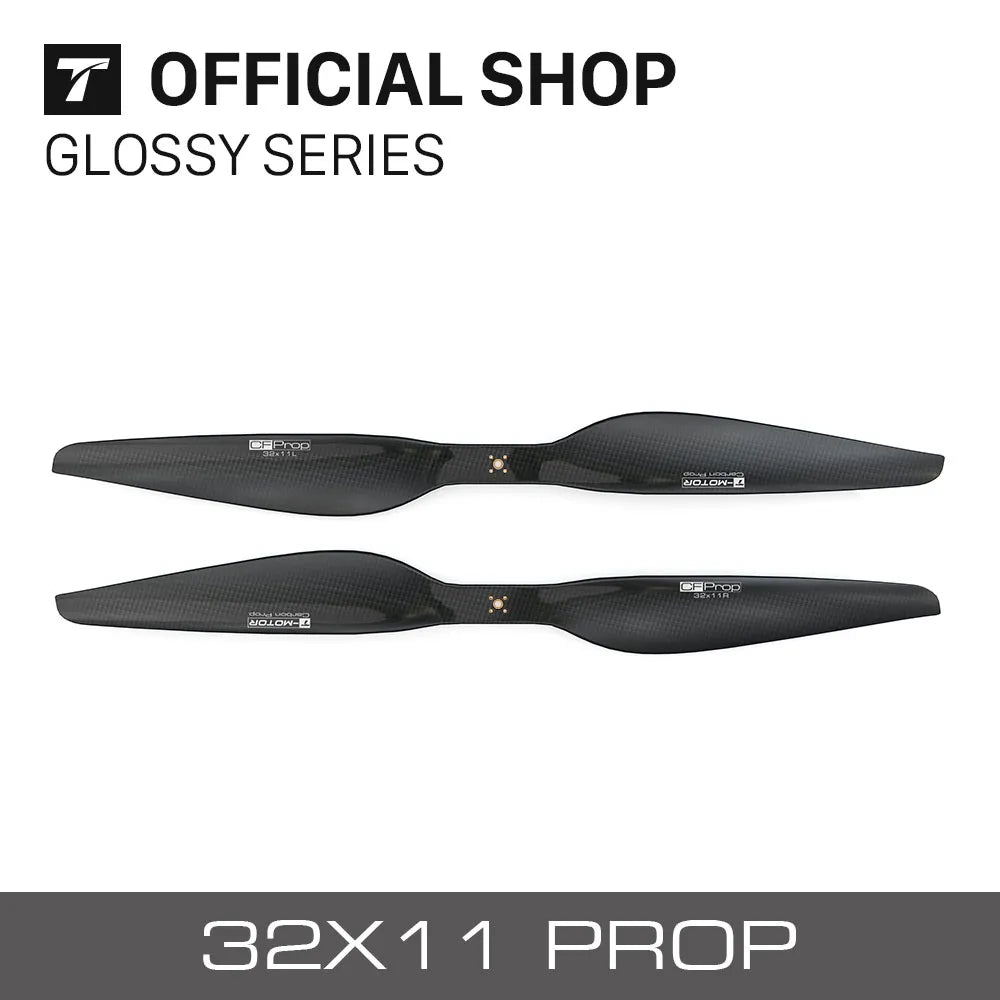 T-Motor CF prop G32*11" Prop - (pairs CW+CCW 2 blades) Carbon Fiber Propellers for multicopter - Image 3