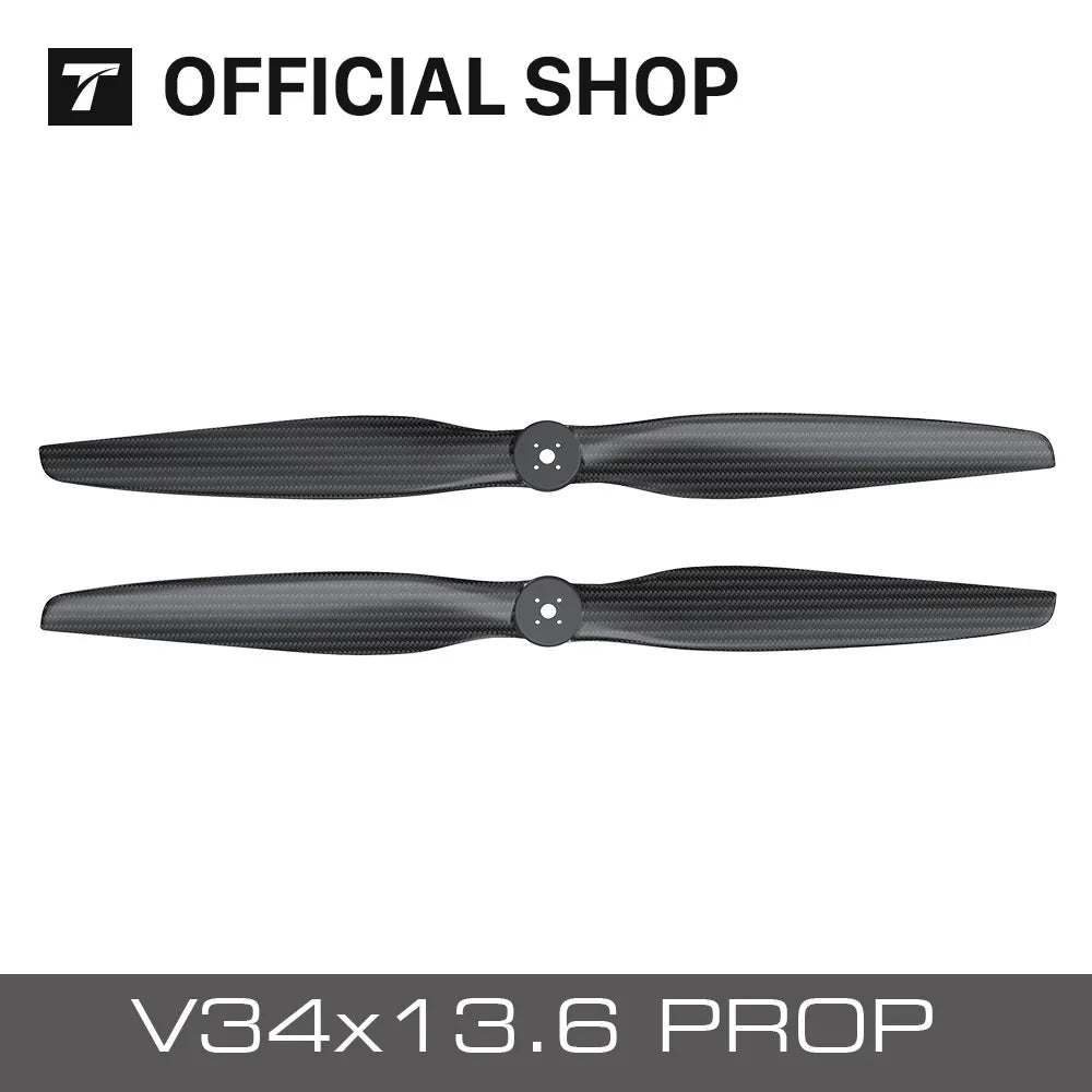 T-Motor V34x13.6 CF Prop  - (pairs CW+CCW) 34" inch Carbon Fiber Propellers for fixed wing - Image 3