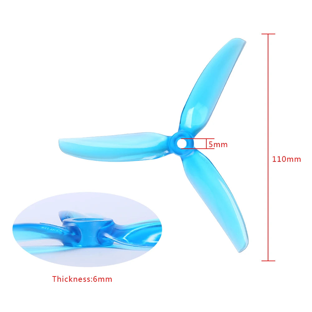 16pcs/8pairs High Quality HQ 5X4.3X3 5043 5inch 3blade/tri-blade propeller prop for FPV 5 16pcs/8pairs High Quality HQ 5X4.3X3 5043 5inch 3blade/tri-blade propeller prop for FPV - Image 5