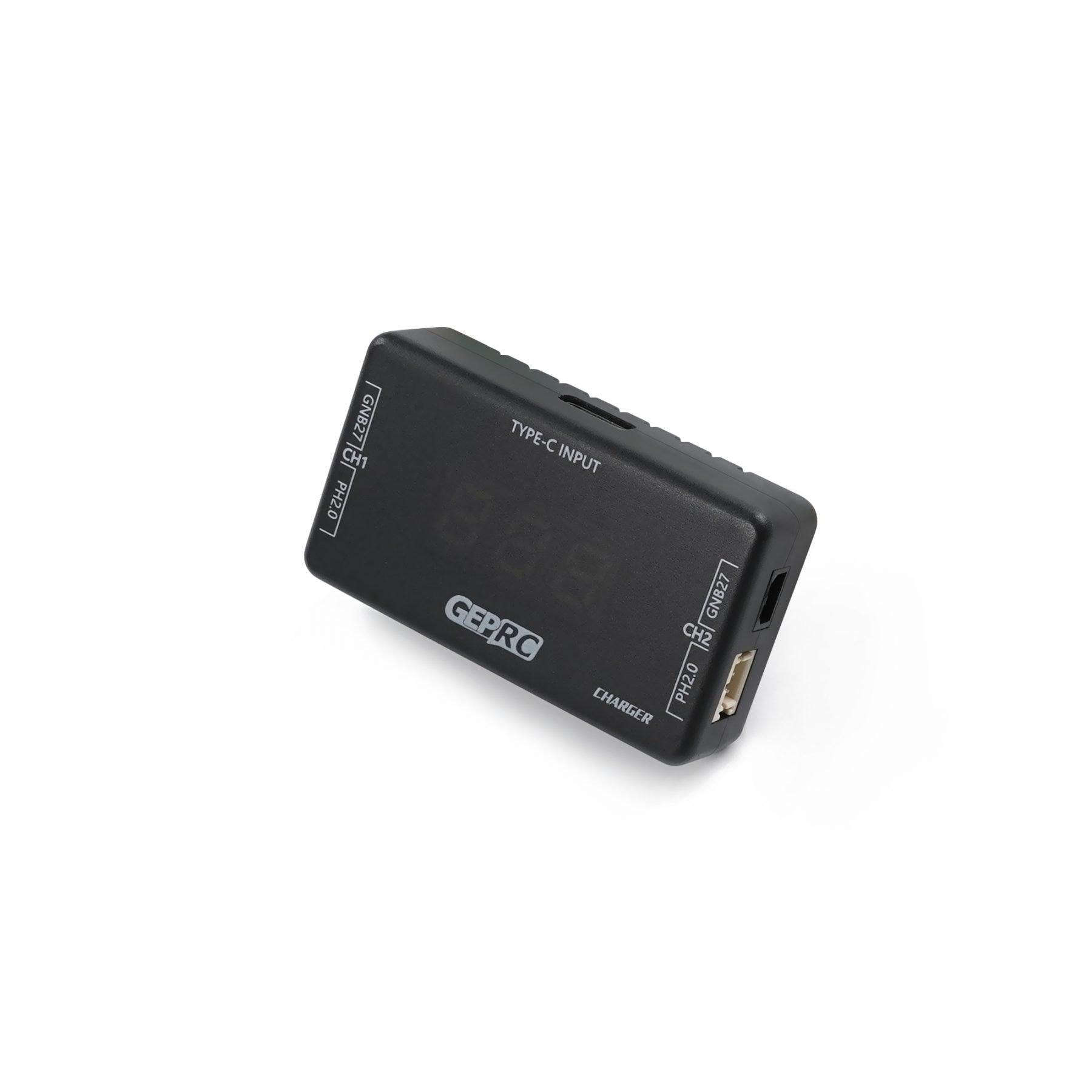 GEPRC GEP-C1 Charger - Type-C 1S LIHV Dual Port GNB27 PH2.0 Fully Charged Buzzer Suit For RC FPV Quadcopter Tinygo Series FPV Drone Battery Charger