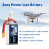 2units Zeee 11.1V 1500mAh 100C 3S Lipo Battery with XT60 Plug Softcase RC Battery for RC Quad Drone RC Car Truck Airplane FPV Battery - Image 3