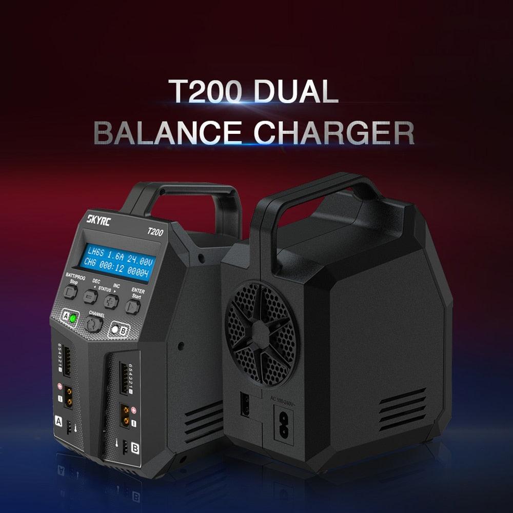 SKYRC T200 Dual AC/DC Balance Charger - 12A 100W XT60 Plug For LiPo Li-ion LiFe NiCd NiMH PB LiHV Battery FPV Drone Battery Charger 3 SKYRC T200 Dual AC/DC Balance Charger - 12A 100W XT60 Plug For LiPo Li-ion LiFe NiCd NiMH PB LiHV Battery FPV Drone Battery Charger - صورة SKYRC T200 Dual AC/DC Balance Charger - 12A 100W XT60 Plug For LiPo Li-ion LiFe NiCd NiMH PB LiHV Battery FPV Drone Battery Charger - صورة 3
