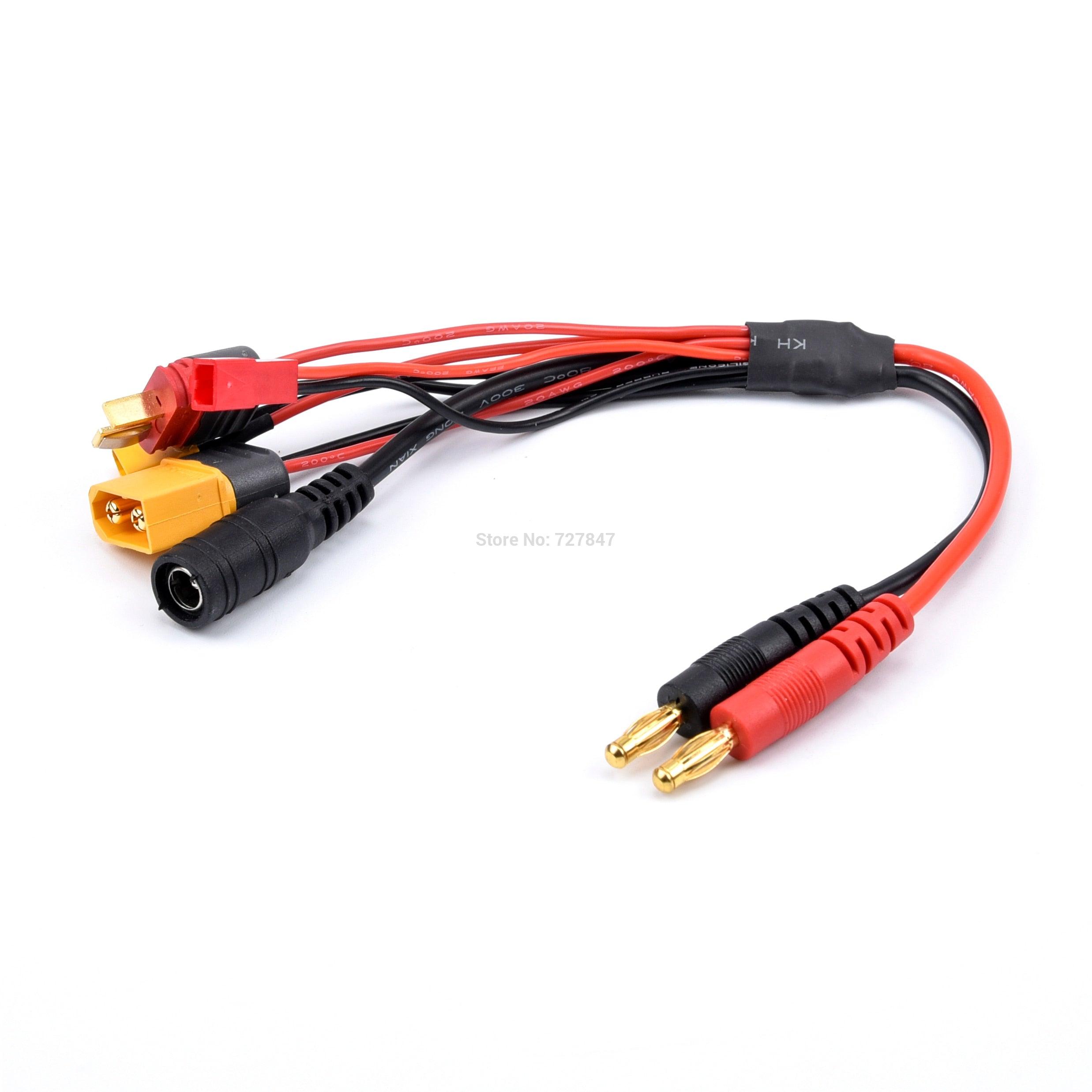 FPV Racing Drone Charger Adapter Cable - 20cm 16AWG 4.0mm Banana Plug XT60 to 18awg XT60 XT30 DC5.5 Charger Adapter Cable for IMAX B6 ISDT Charger 3 FPV Racing Drone Charger Adapter Cable - 20cm 16AWG 4.0mm Banana Plug XT60 to 18awg XT60 XT30 DC5.5 Charger Adapter Cable for IMAX B6 ISDT Charger — изображение 3