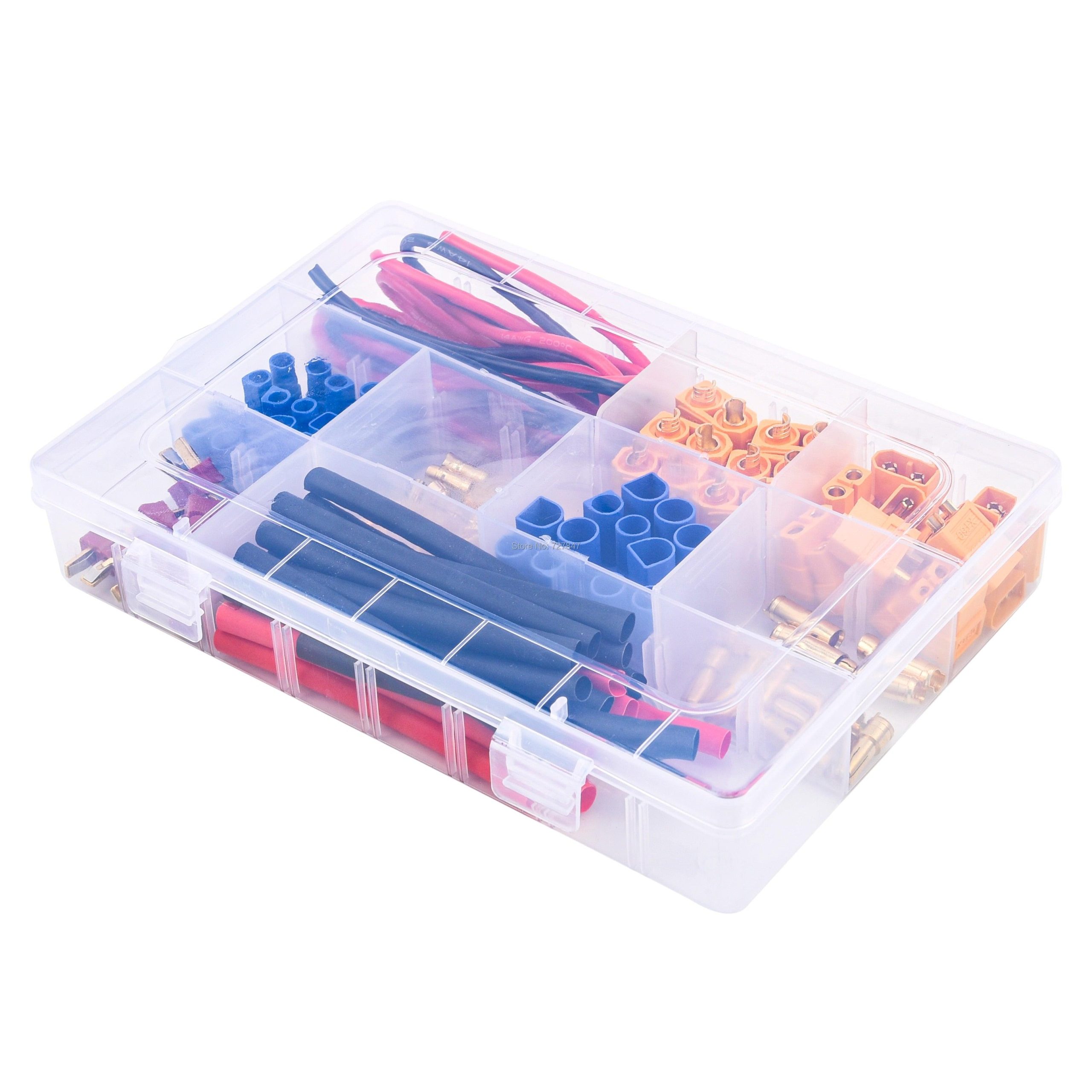 76pcs T-Plug / XT60 / XT90 / EC3 /EC5 Male &Female Plug Adapter Connectors Silicone Wire and Shrink Tubing Kit for RC Car /Frame - Image 7