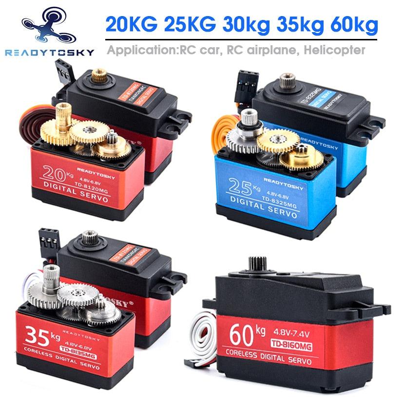 Waterproof 180/270/360 Degree 20KG 25KG 30kg 35kg 60kg Large Torque Digital Coreless Servo Aluminium Metal Gears 25T Arm RC Car 1 Waterproof 180/270/360 Degree 20KG 25KG 30kg 35kg 60kg Large Torque Digital Coreless Servo Aluminium Metal Gears 25T Arm RC Car