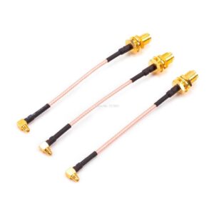 5.8GHz 2.15dBi VTX MMCX Angel / Striaght to SMA Female / RP-SMA Adpater Linear Antenna Flange Connector Cable for PFV RC Drone Parts