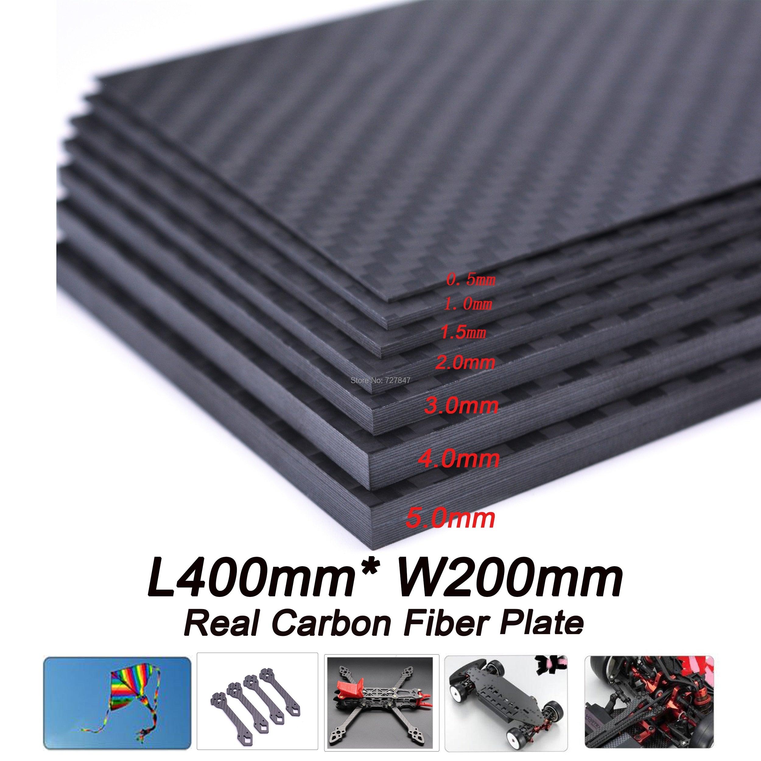 400mm X 200mm Real Carbon Fiber Plate Panel Sheets 0.5mm 1mm 1.5mm 2mm 3mm 4mm 5mm Thickness Composite Hardness Material
