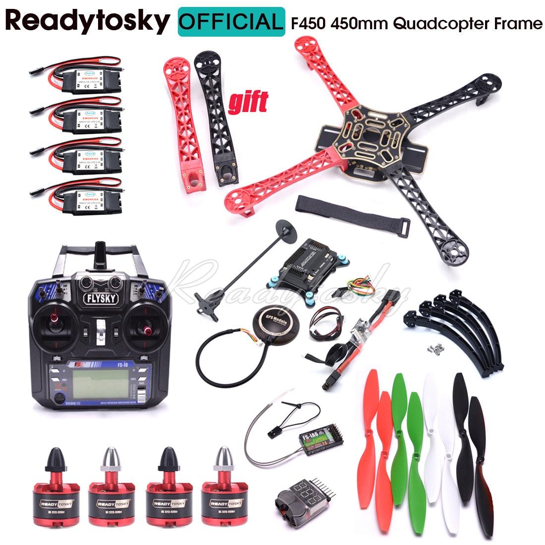 F450 450mm Quadcopter Frame Kit w/ APM2.8 Flight Controller 7M GPS 30A Simonk ESC 2212 920KV Flysky FS-i6 IA6 For RC Quadcopter