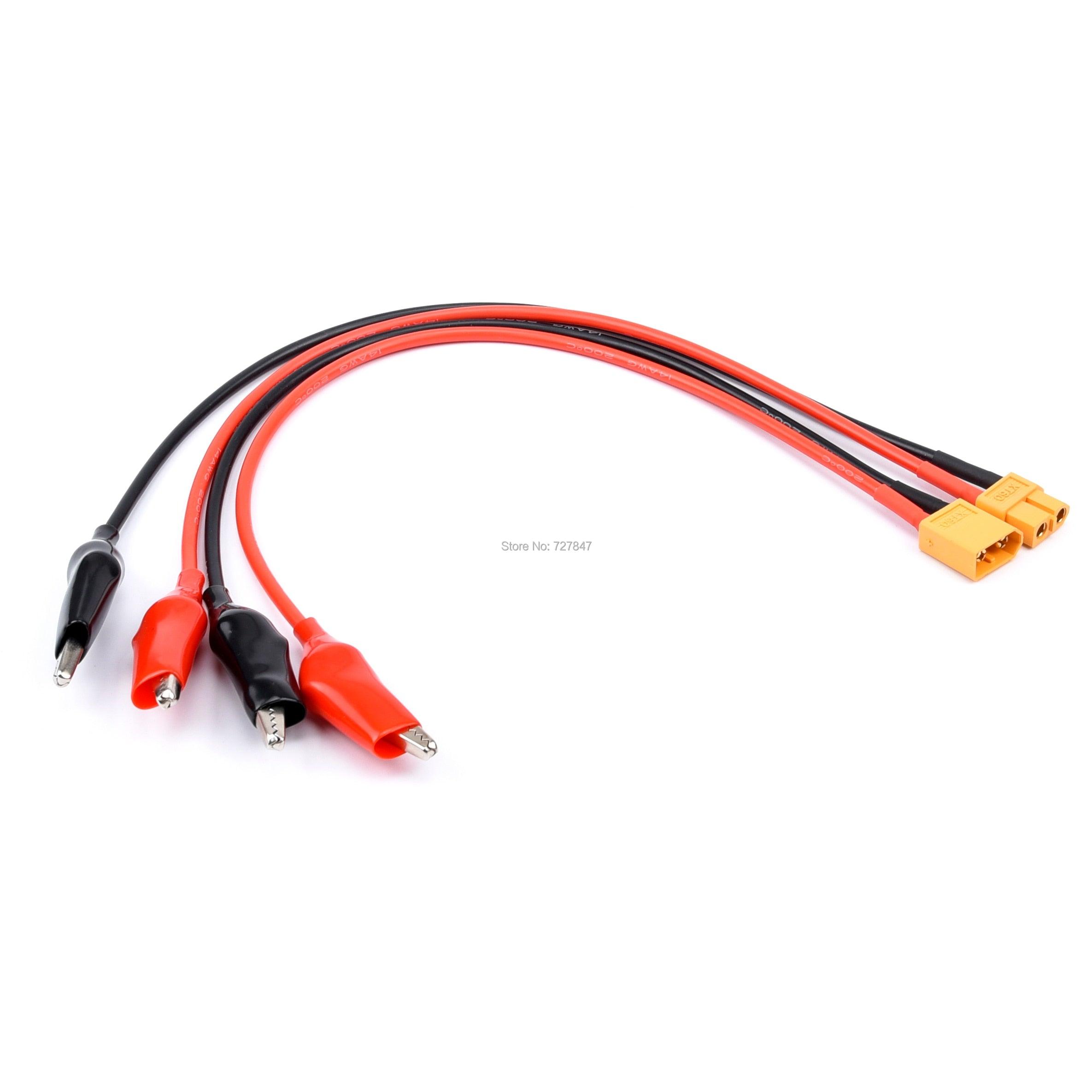 FPV Drone Charger Cable - Universal Charger Cable XT60 Male / Female to Crocodile Clip Conector Plug 14Awg Wire Cable - Image 6