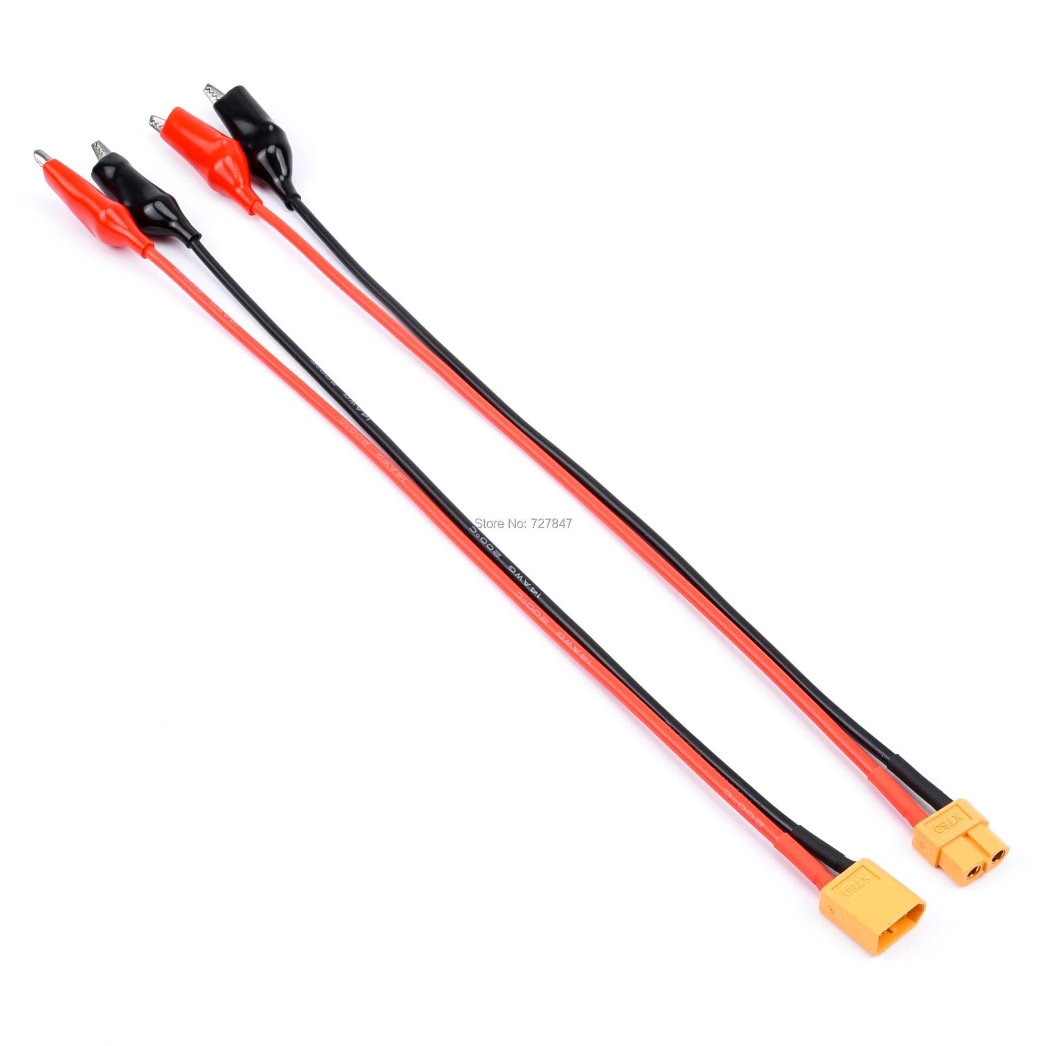 FPV Drone Charger Cable - Universal Charger Cable XT60 Male / Female to Crocodile Clip Conector Plug 14Awg Wire Cable - Image 4