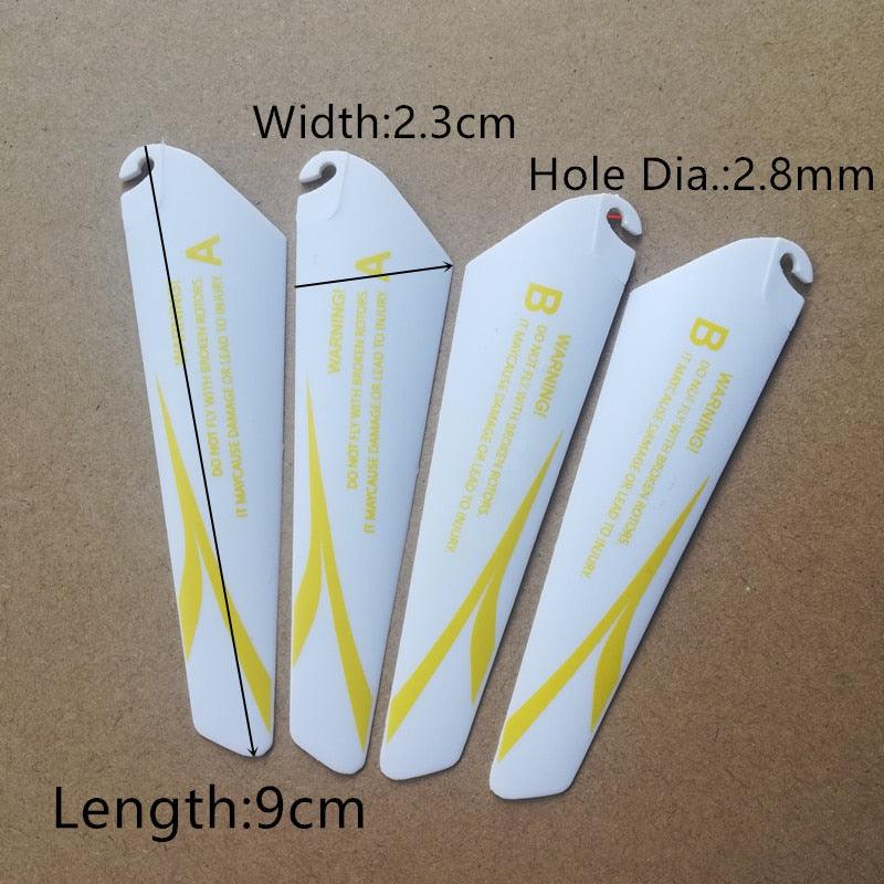 4pcs AB 9CM spare blades Fans Props for r/c mini helicopter rotor rc CH002 CH023  Drone Copter Toys Spare Parts Accessories - Image 11