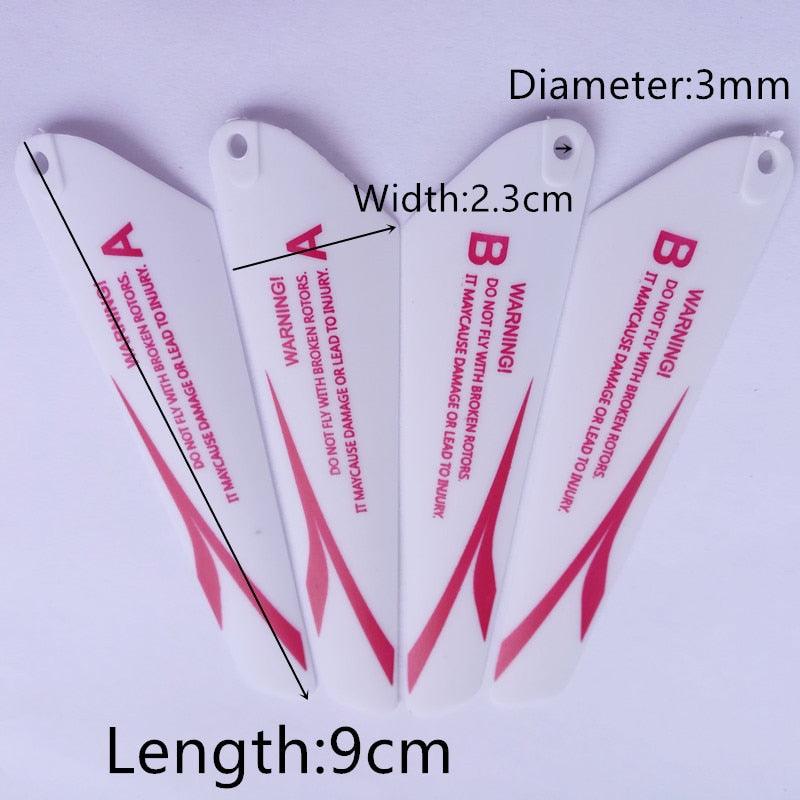 4pcs AB 9CM spare blades Fans Props for r/c mini helicopter rotor rc CH002 CH023  Drone Copter Toys Spare Parts Accessories - Image 10