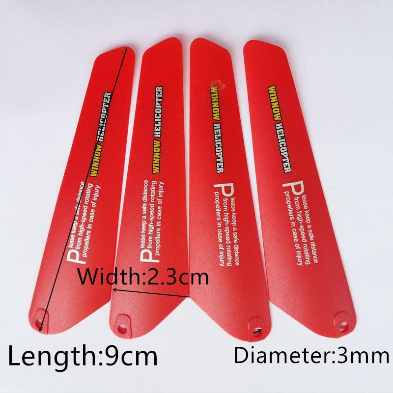4pcs AB 9CM spare blades Fans Props for r/c mini helicopter rotor rc CH002 CH023  Drone Copter Toys Spare Parts Accessories - Image 7