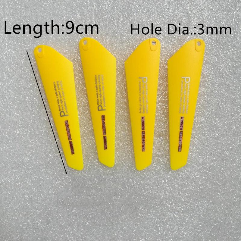 4pcs AB 9CM spare blades Fans Props for r/c mini helicopter rotor rc CH002 CH023  Drone Copter Toys Spare Parts Accessories - Image 3