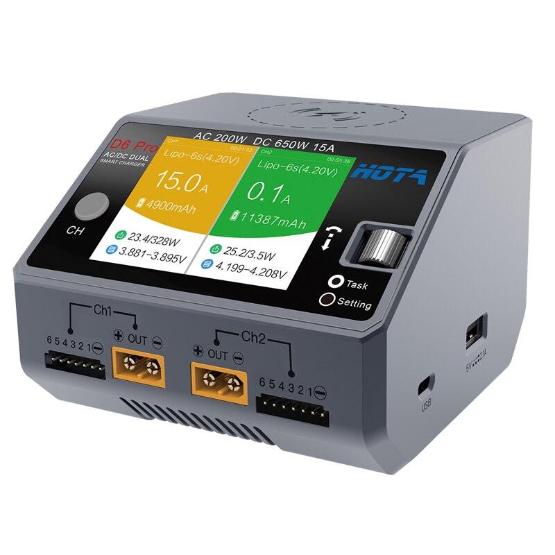 HOTA D6 Duo Pro Battery Charger iPhone Samsung w/Wireless Cellphone Charging, Support AC 200W/DC 650W Input for Lipo LiIon NiMH 9 HOTA D6 Duo Pro Battery Charger iPhone Samsung w/Wireless Cellphone Charging, Support AC 200W/DC 650W Input for Lipo LiIon NiMH - صورة HOTA D6 Duo Pro Battery Charger iPhone Samsung w/Wireless Cellphone Charging, Support AC 200W/DC 650W Input for Lipo LiIon NiMH - صورة 9