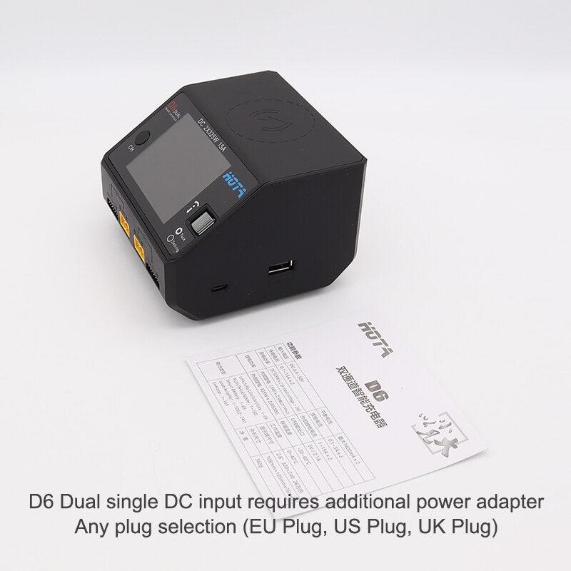 HOTA D6 Duo Pro Battery Charger iPhone Samsung w/Wireless Cellphone Charging, Support AC 200W/DC 650W Input for Lipo LiIon NiMH 4 HOTA D6 Duo Pro Battery Charger iPhone Samsung w/Wireless Cellphone Charging, Support AC 200W/DC 650W Input for Lipo LiIon NiMH - صورة HOTA D6 Duo Pro Battery Charger iPhone Samsung w/Wireless Cellphone Charging, Support AC 200W/DC 650W Input for Lipo LiIon NiMH - صورة 4