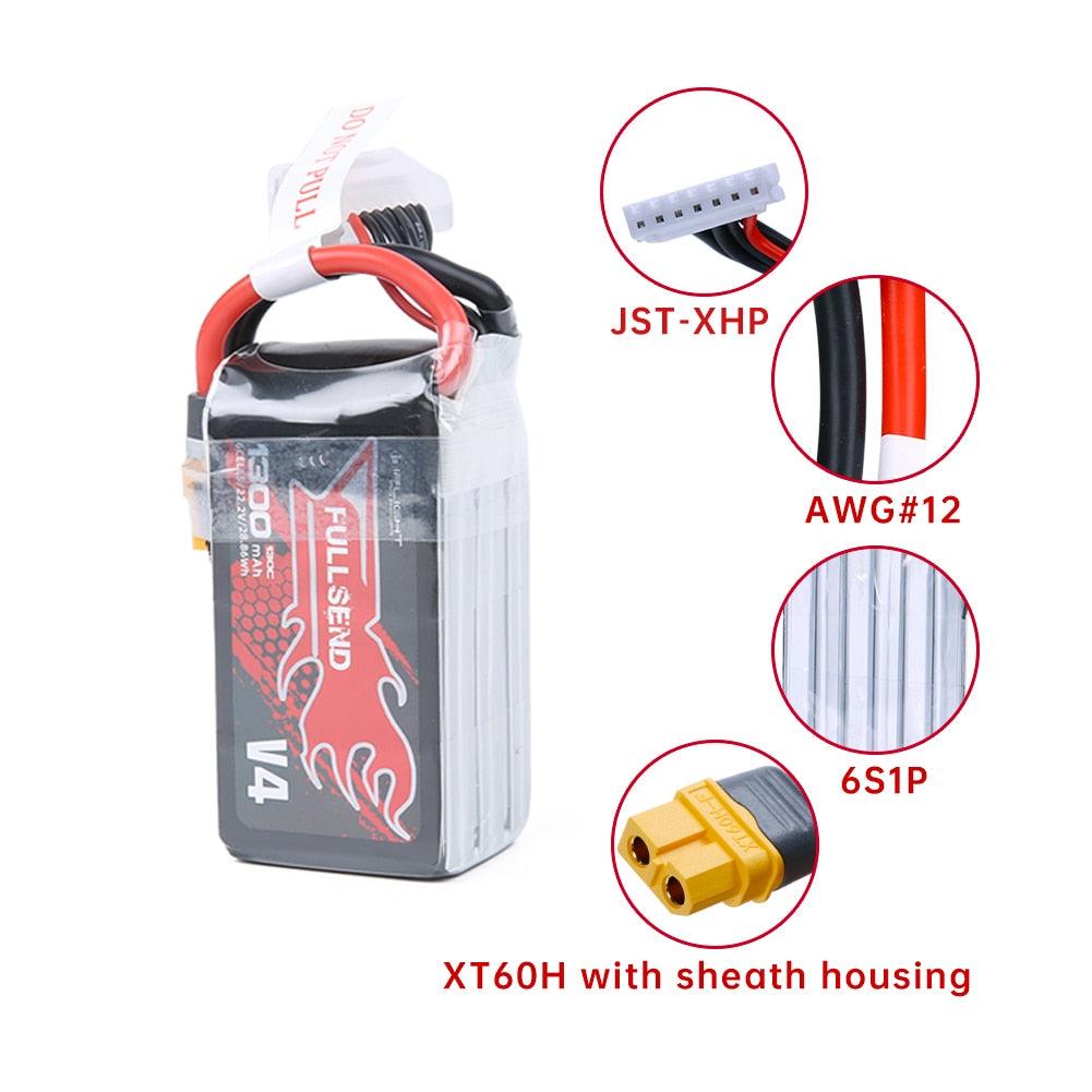iFlight Fullsend 6S1P 1400mAh 150C 22.2V Lipo Battery with XT60H Connector for FPV 2 iFlight Fullsend 6S1P 1400mAh 150C 22.2V Lipo Battery with XT60H Connector for FPV - Image 2