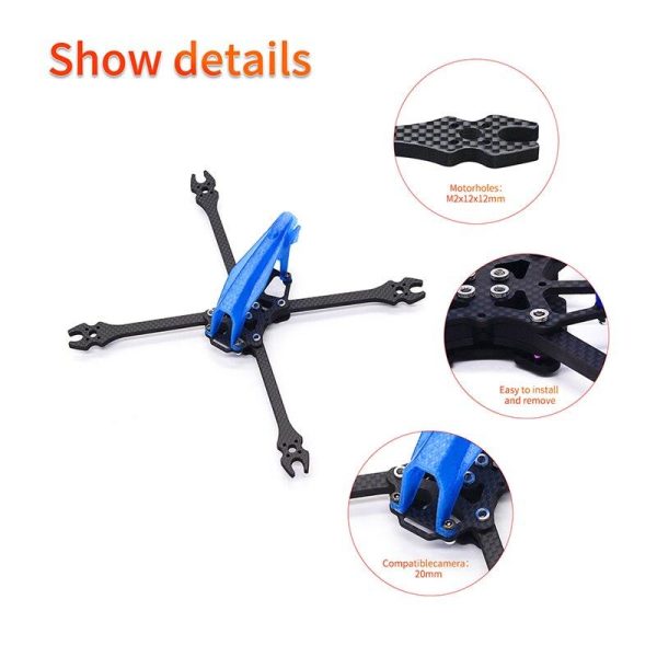 5inch FPV Frame Kit - Gyarados 230mm fpv frame 5inch toothpick T700 carbon fiber fpv racing drone frame kit for novice RC Racing Drone 3 5inch FPV Frame Kit - Gyarados 230mm fpv frame 5inch toothpick T700 carbon fiber fpv racing drone frame kit for novice RC Racing Drone - صورة 5inch FPV Frame Kit - Gyarados 230mm fpv frame 5inch toothpick T700 carbon fiber fpv racing drone frame kit for novice RC Racing Drone - صورة 3