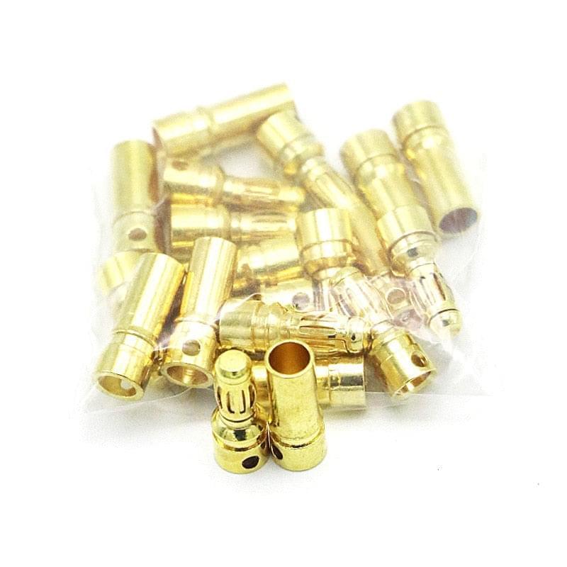20 / 40pcs 3.5mm Gold Bullet Banana Connector Plug For RC ESC Battery Motor RC Drone Airplane Cat Boat (10/20 pair) 6 20 / 40pcs 3.5mm Gold Bullet Banana Connector Plug For RC ESC Battery Motor RC Drone Airplane Cat Boat (10/20 pair) - Image 6