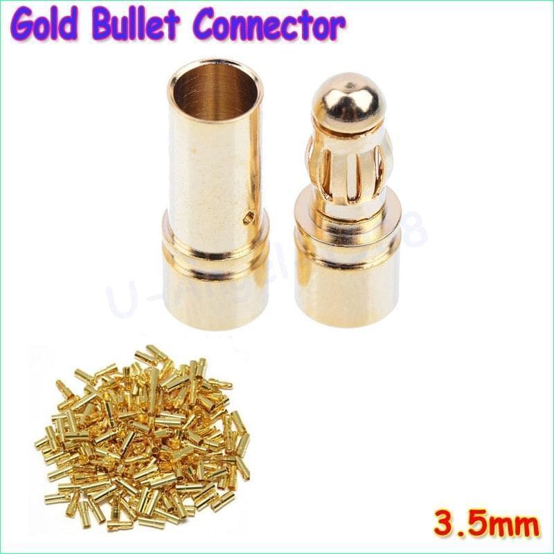 20 / 40pcs 3.5mm Gold Bullet Banana Connector Plug For RC ESC Battery Motor RC Drone Airplane Cat Boat (10/20 pair) 5 20 / 40pcs 3.5mm Gold Bullet Banana Connector Plug For RC ESC Battery Motor RC Drone Airplane Cat Boat (10/20 pair) - Image 5