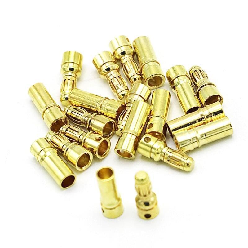 20 / 40pcs 3.5mm Gold Bullet Banana Connector Plug For RC ESC Battery Motor RC Drone Airplane Cat Boat (10/20 pair) 4 20 / 40pcs 3.5mm Gold Bullet Banana Connector Plug For RC ESC Battery Motor RC Drone Airplane Cat Boat (10/20 pair) - Image 4