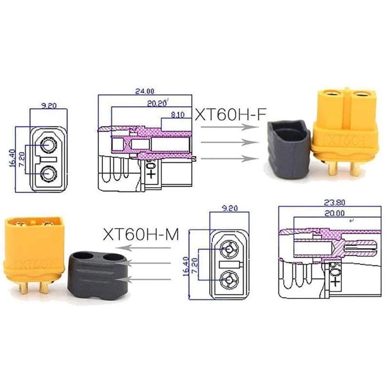 10 x Amass XT30 XT30U XT60 XT60H XT90 Bullet Connectors Plug For RC Quadcopter FPV Racing Drone Lipo Battery 13 10 x Amass XT30 XT30U XT60 XT60H XT90 Bullet Connectors Plug For RC Quadcopter FPV Racing Drone Lipo Battery - Image 13