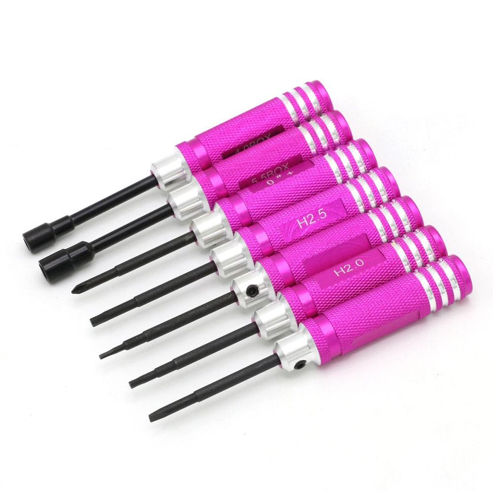 Hex 7pcs screw driver tool kit For RC helicopter Car BK Red blue black for Rc Toys Rc Drone 9 Hex 7pcs screw driver tool kit For RC helicopter Car BK Red blue black for Rc Toys Rc Drone - صورة Hex 7pcs screw driver tool kit For RC helicopter Car BK Red blue black for Rc Toys Rc Drone - صورة 9