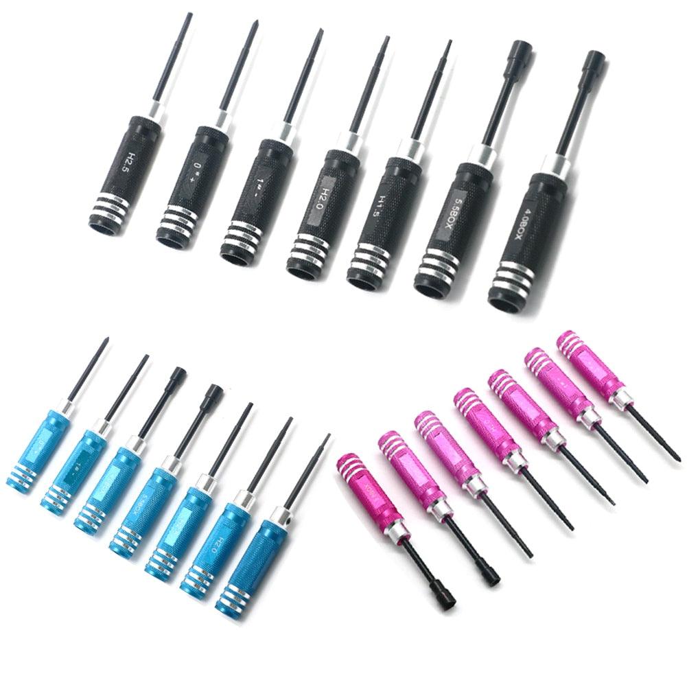 Hex 7pcs screw driver tool kit For RC helicopter Car BK Red blue black for Rc Toys Rc Drone 6 Hex 7pcs screw driver tool kit For RC helicopter Car BK Red blue black for Rc Toys Rc Drone - صورة Hex 7pcs screw driver tool kit For RC helicopter Car BK Red blue black for Rc Toys Rc Drone - صورة 6
