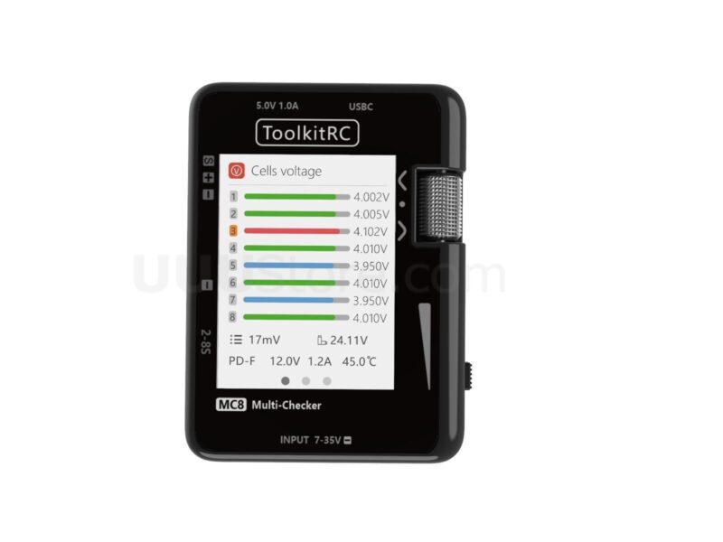 ToolkitRC MC8 - Smart Battery Multi-Checker Balancer Receiver Signal Tester Quick Charge Function For FPV Drone Helicopter - Image 4